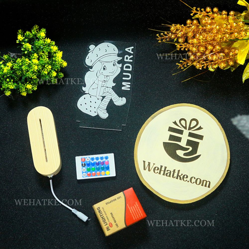 Customized cute girl led lamp for kids room decor