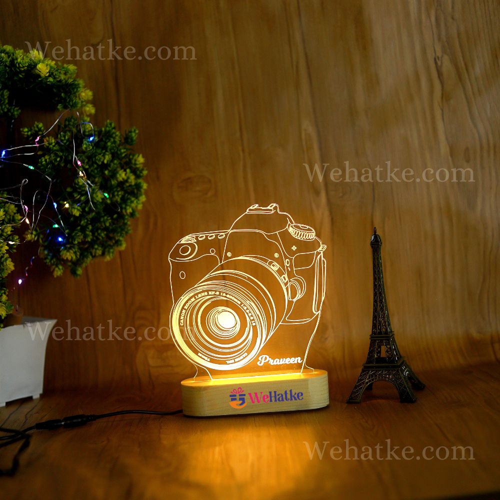 Personalized Camera 3d illusion Led Lamp With Remote