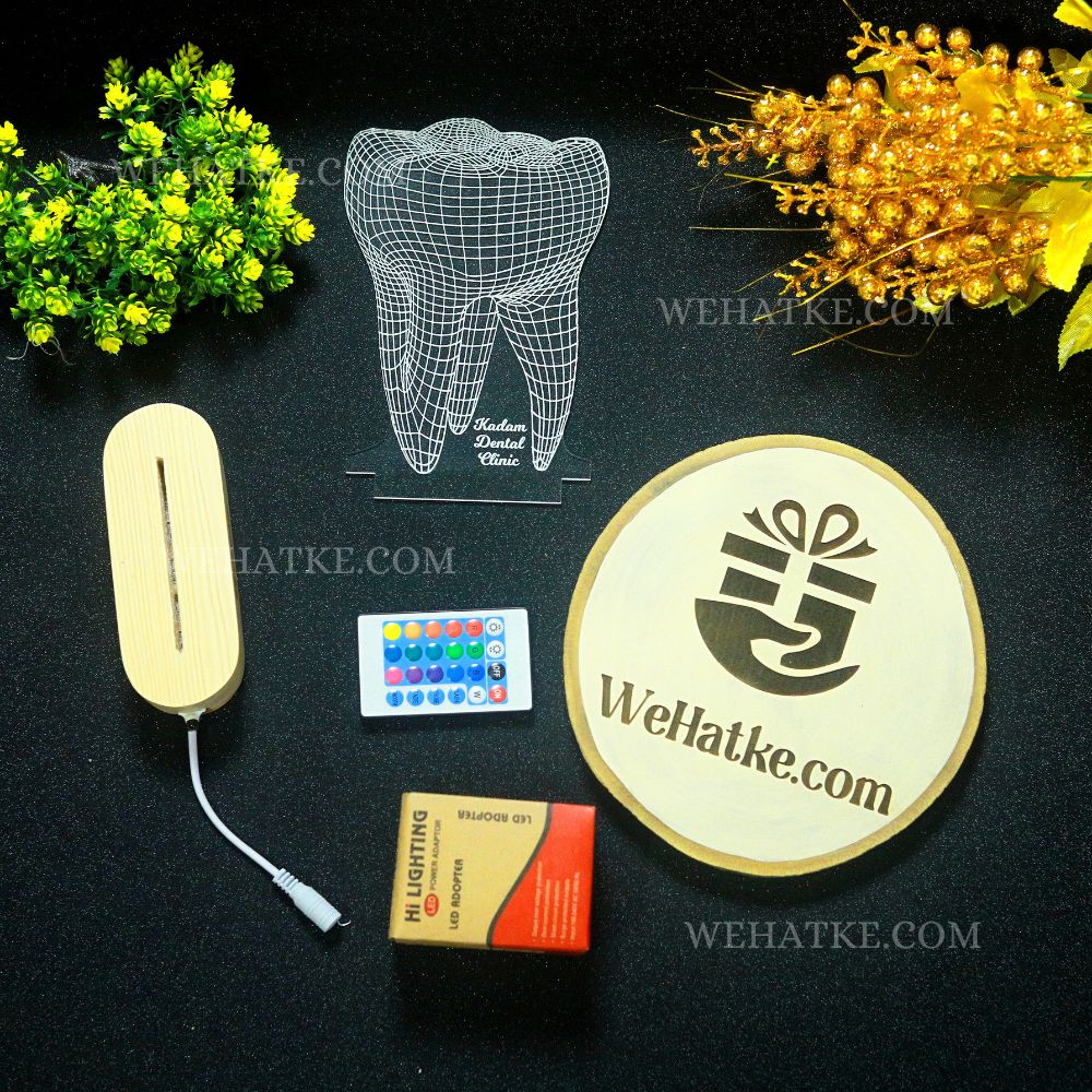 Customized teeth LED lamp with your name
