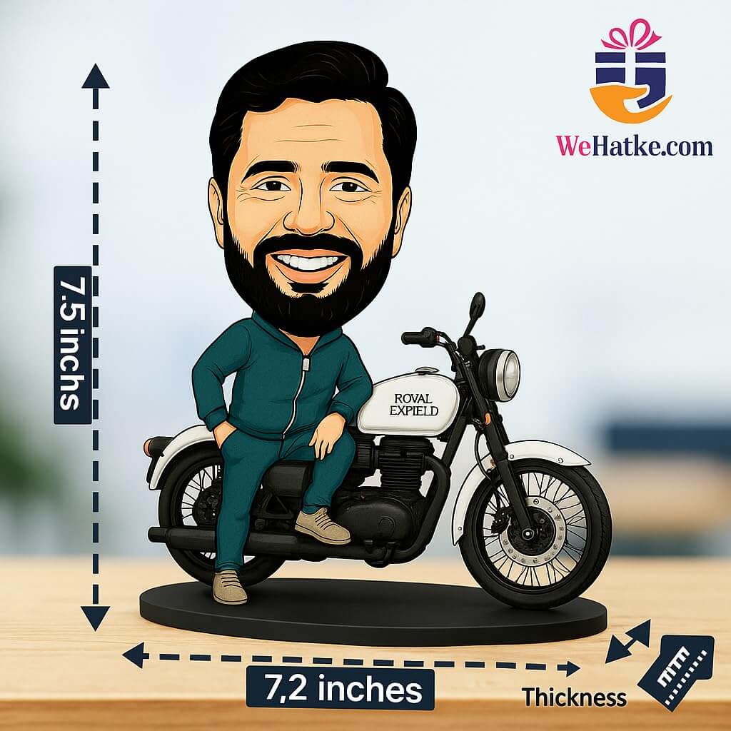 Customized Royal Enfield Bullet Caricature