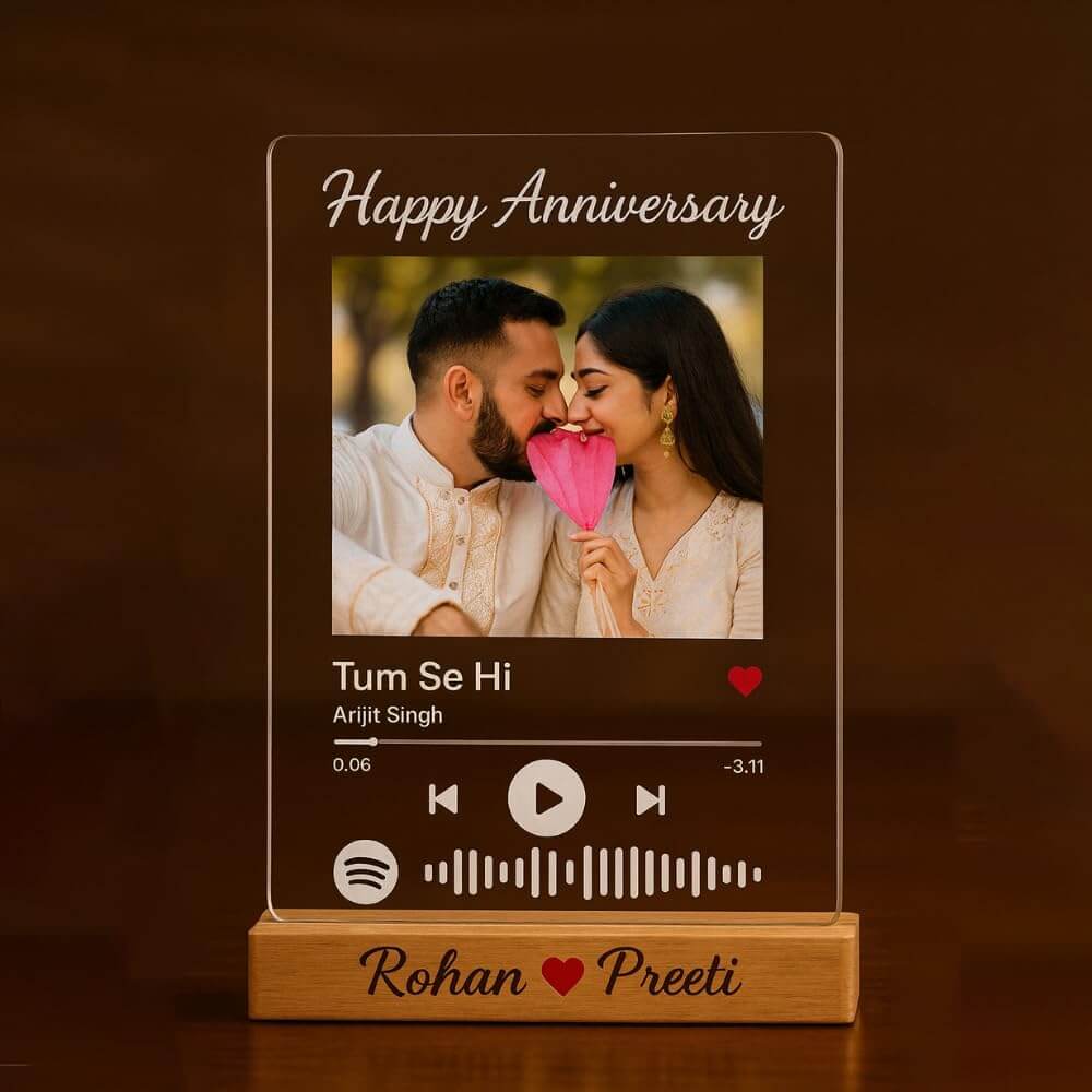 Spotify Acrylic Plaque with Wooden Stand