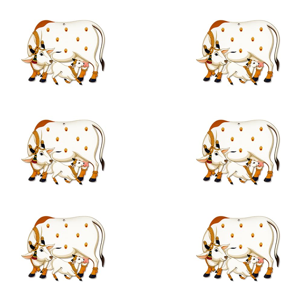Kamdhenu Cow and Calf Wall Hanging