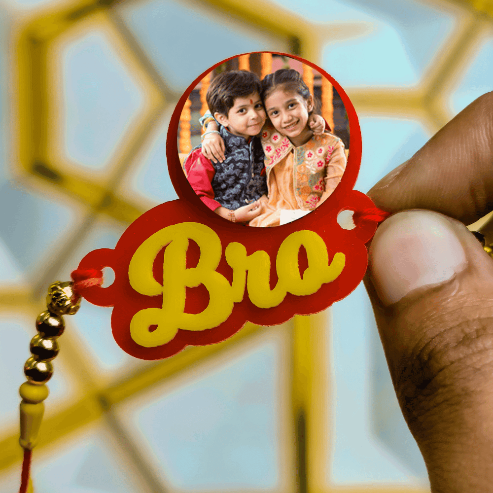 Combo of 3 Customized Photo Rakhi for Raksha Bandhan