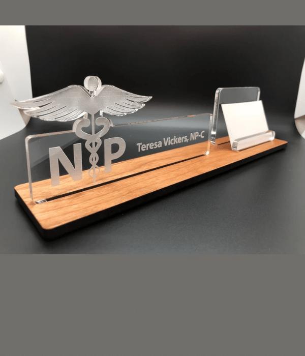 Customized Card Stand for Doctor Logo with name