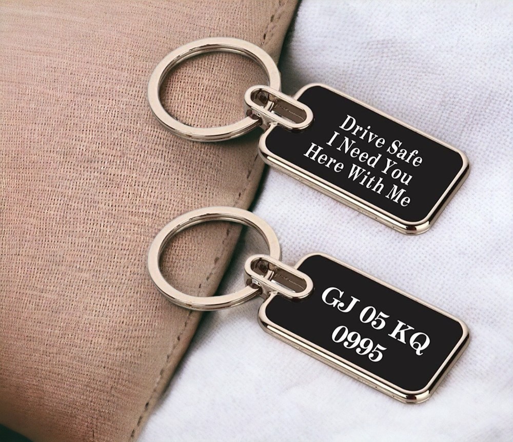 Personalized Metal Keychain Both Side Engrave
