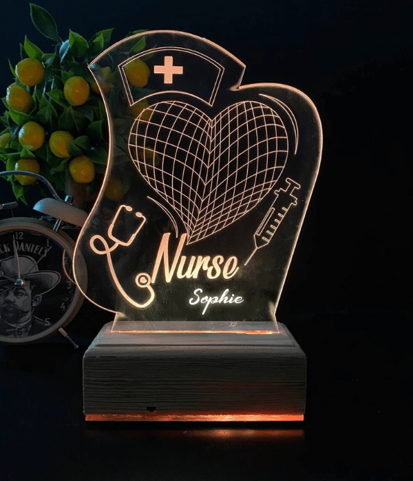 Customized Nurse led lamp with name