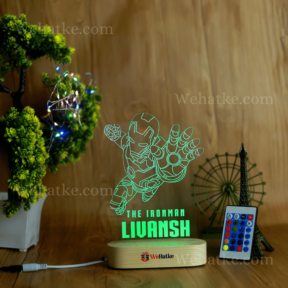 Customized Ironman LED lamp for kids
