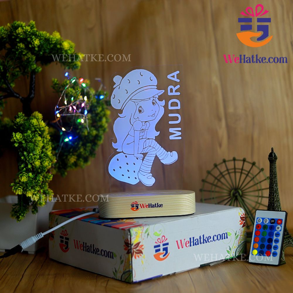 Customized cute girl led lamp for kids room decor