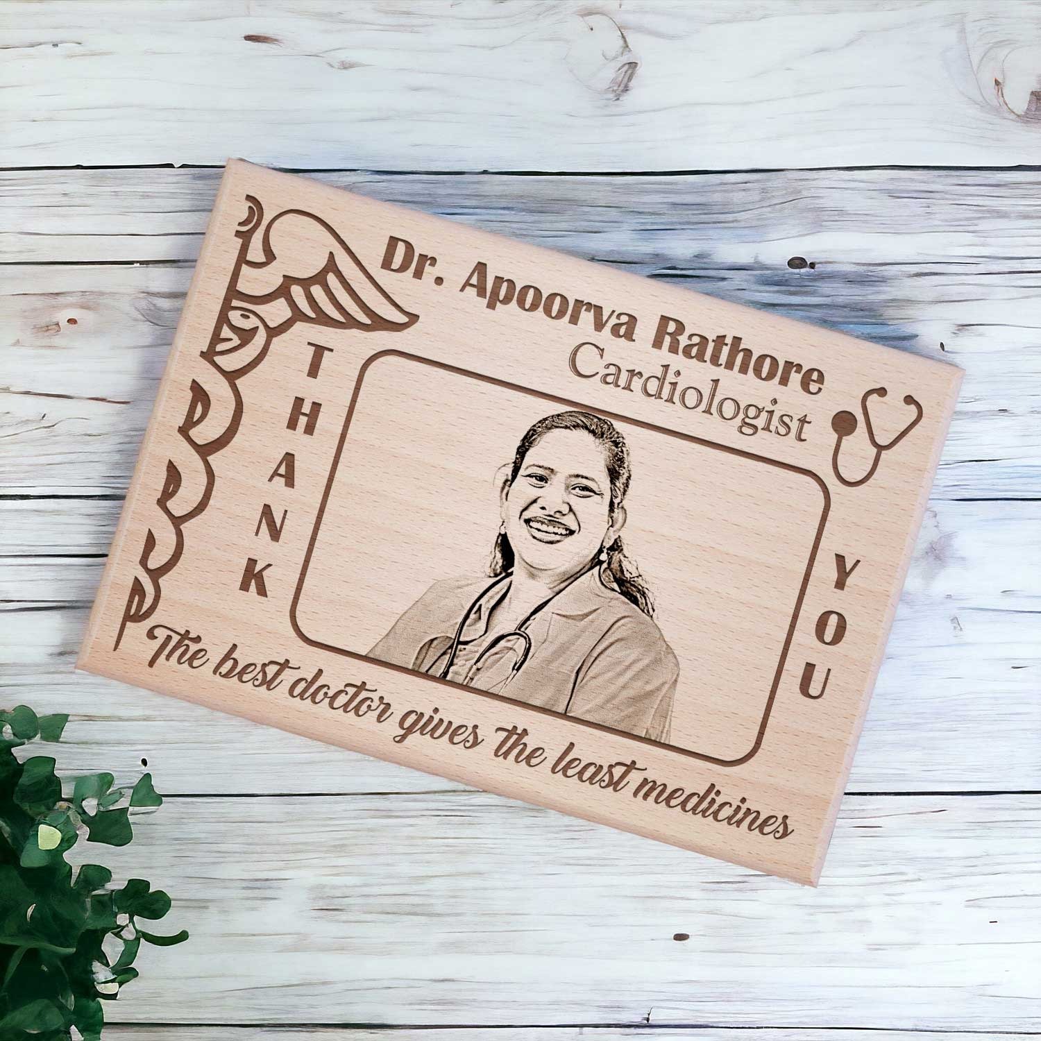 Personalized Engraved Photo Plaque For Doctor