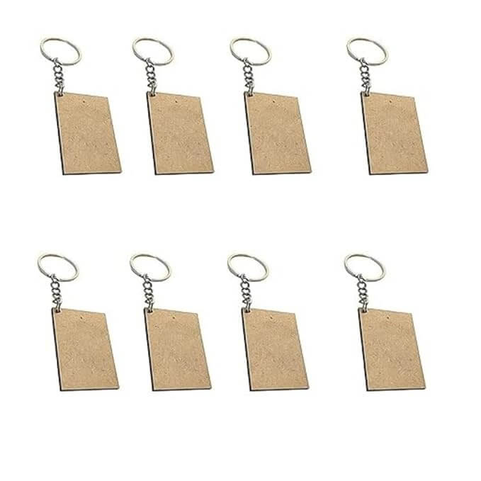 Blank MDF Keychain for Painting, Art & Craft