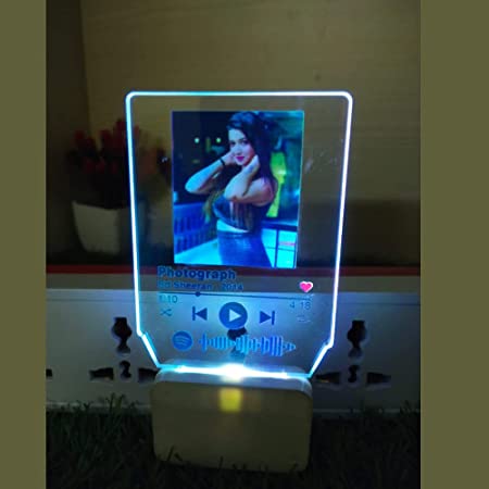 Customized Multicolor Spotify Plaque with 7 Color Changing LED Light