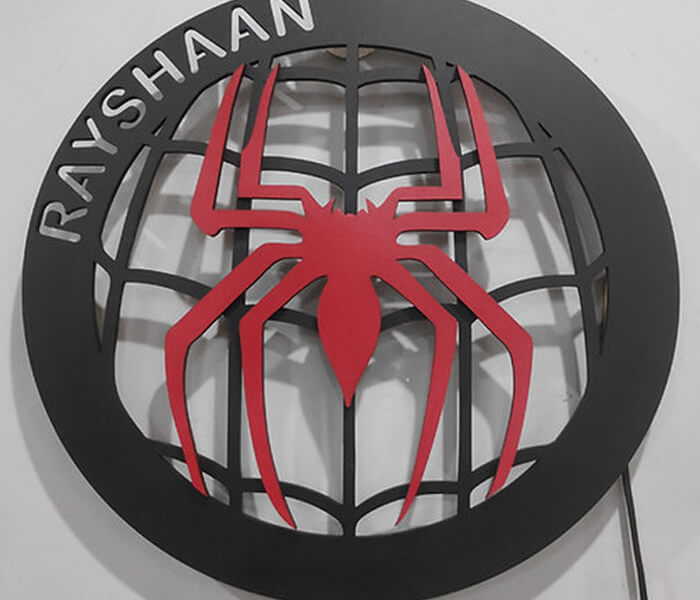 Customized Spiderman Circle Wall Hanging  LED Frame