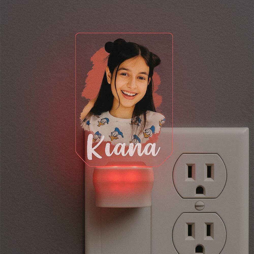 Personalized Acrylic Photo Night Lamp Plaque with Name