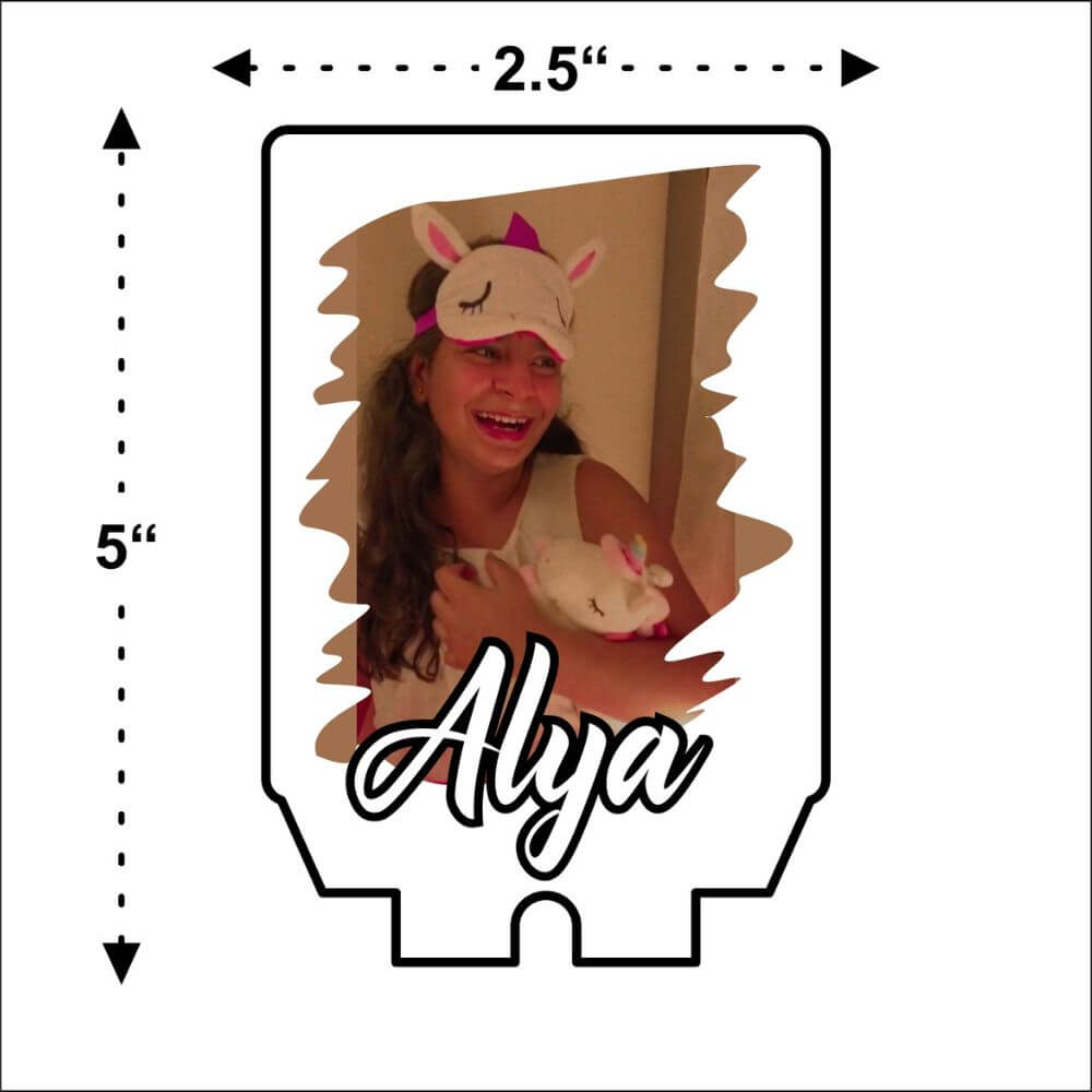 Personalized Acrylic Photo Night Lamp Plaque with Name