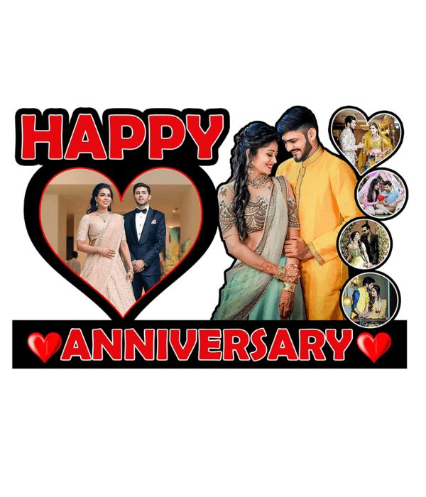 Customized Anniversary Frame with Photo Cutout