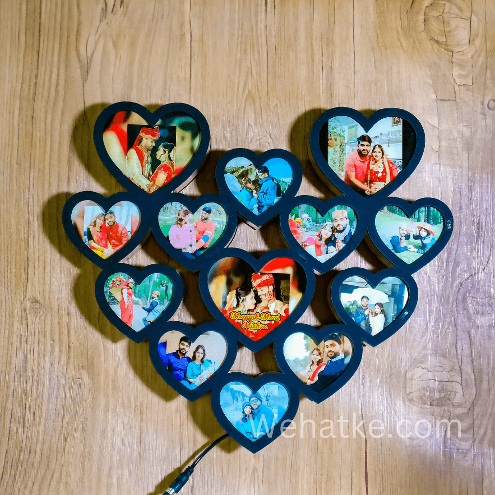 Heart Shape Photo Frame With Light