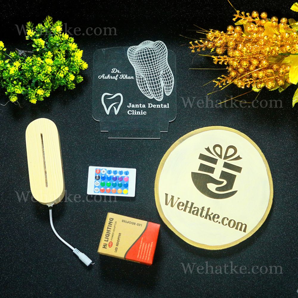 Customized Dentist tooth lamp with logo & name