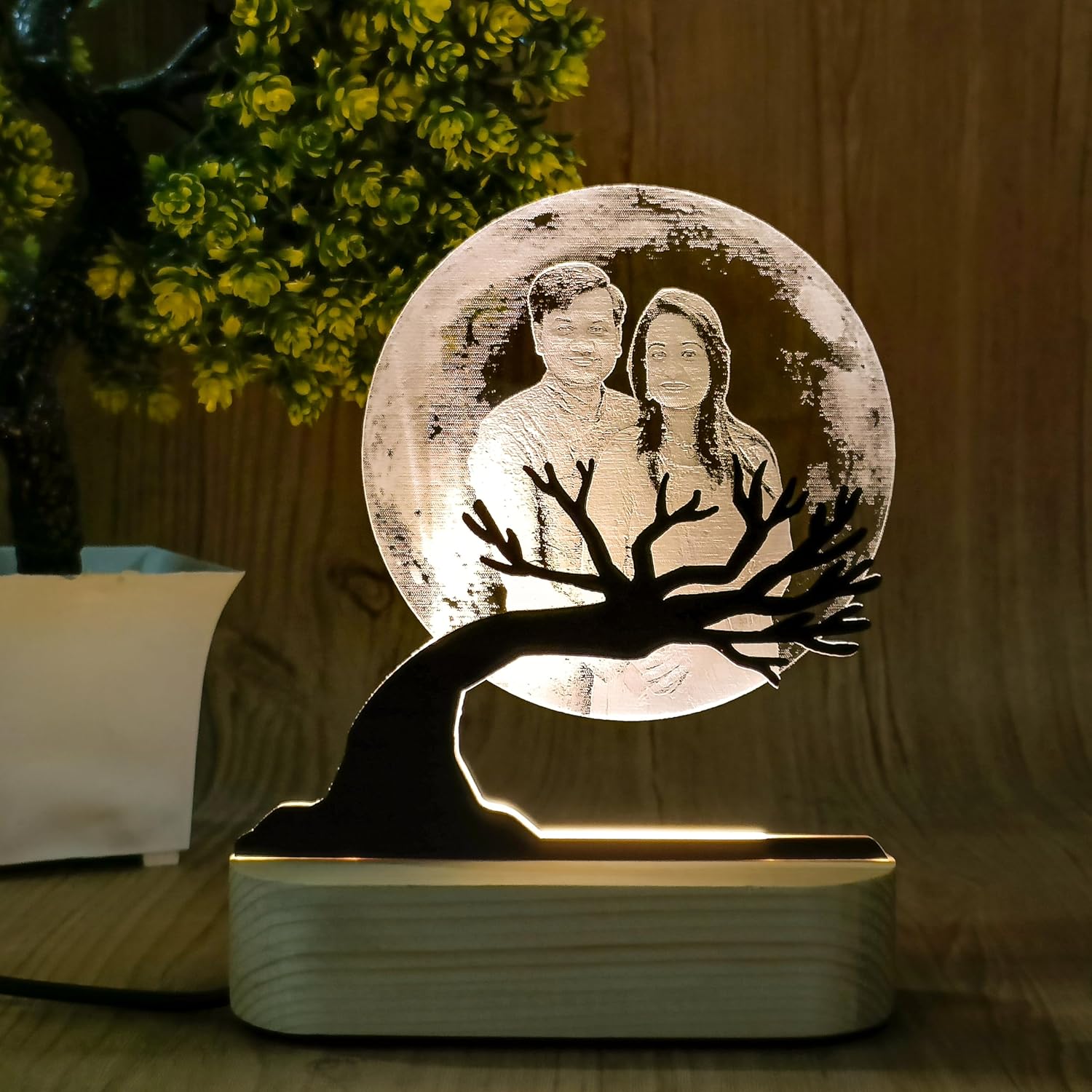 Customized 3D Illusion Moon Lamp