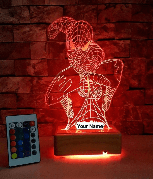Customized Spiderman 3d illusion lamp