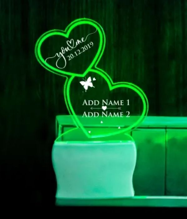 Customized engraved multicolor night lamp