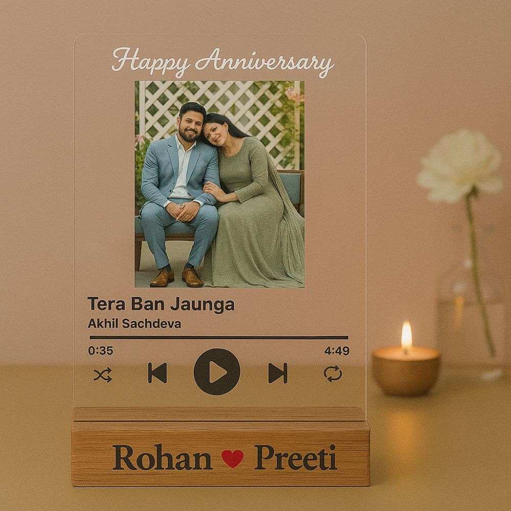 Customized Spotify Plaque with Photo and Song