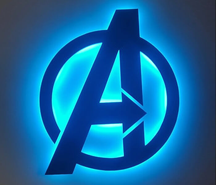 Customized Avengers Wall Hanging LED Frame with Name