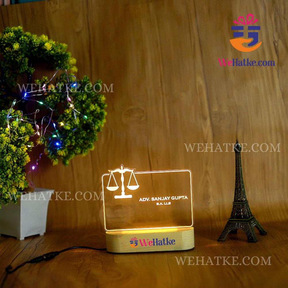 Customized 3D illusion lamp for Lawyers & advocates