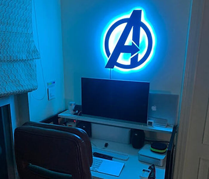 Customized Avengers Wall Hanging LED Frame with Name