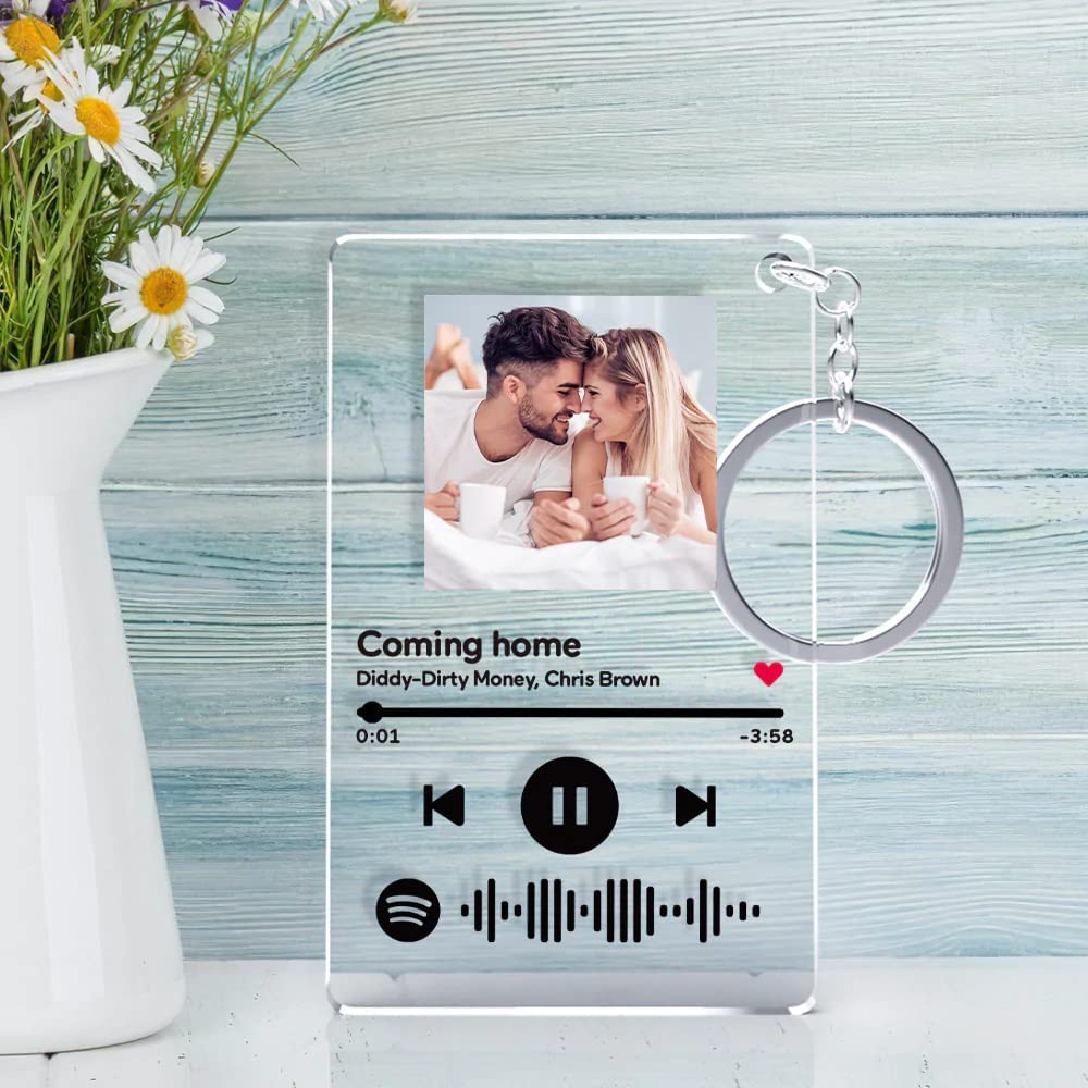Custom spotify Song Keychain with photo