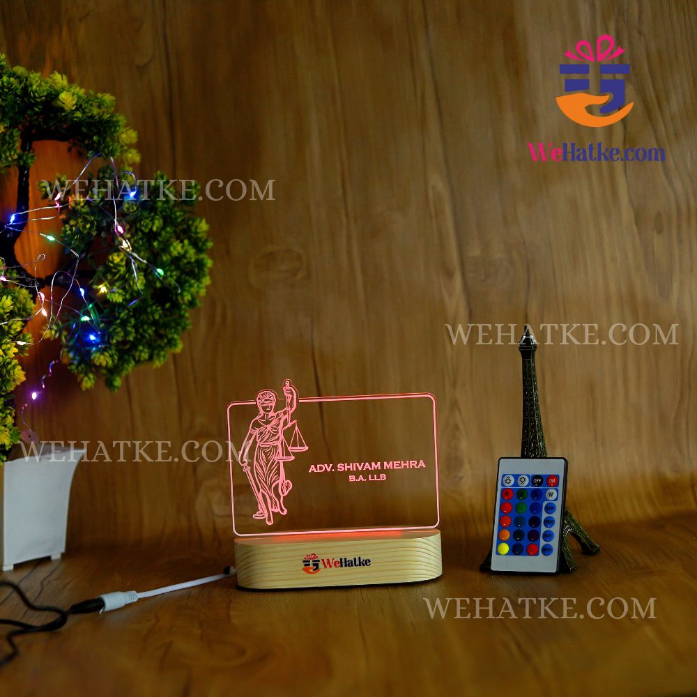 Customized 3D illusion lamp for Lawyers & advocates