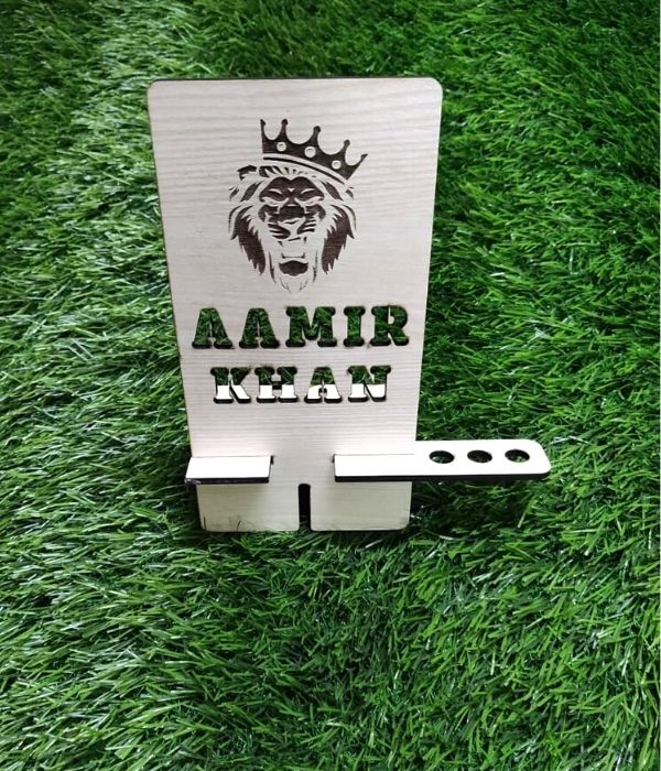 Mobile stand cutting & engrave