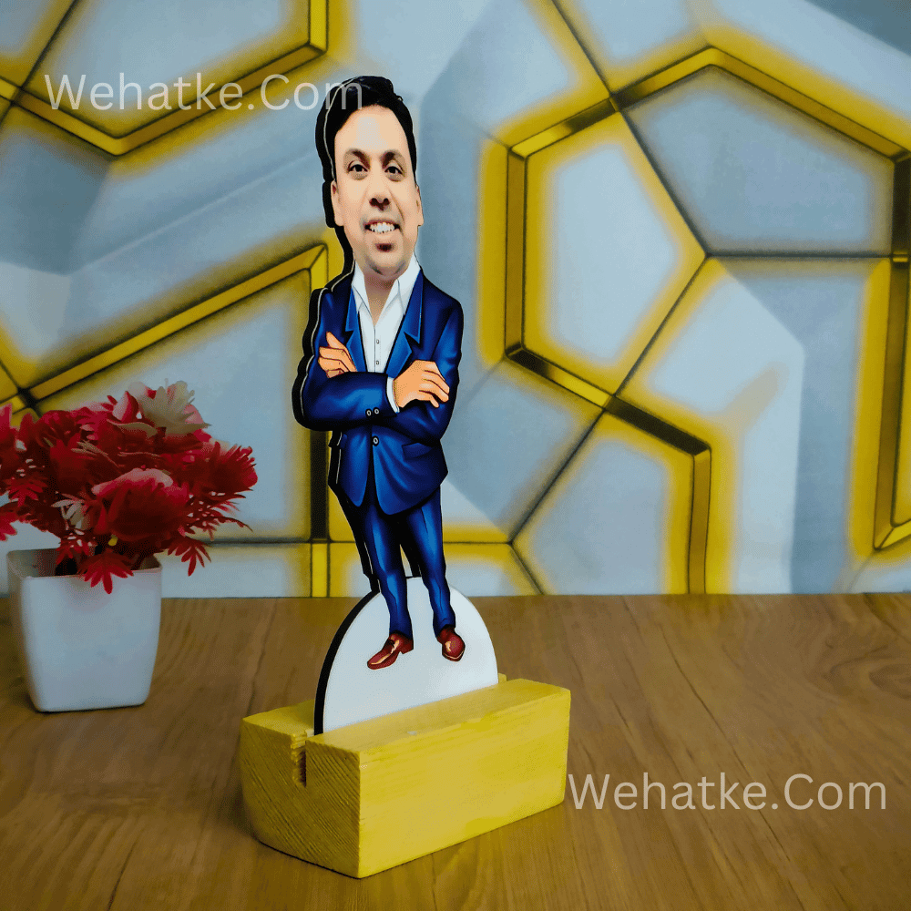 Customized Business Men Caricature With Name And Photo