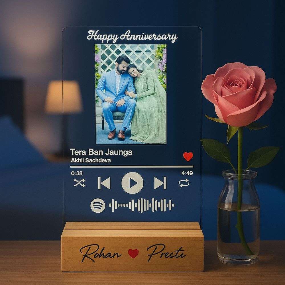 Customized Spotify Plaque with Photo and Song