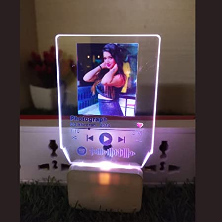 Customized Multicolor Spotify Plaque with 7 Color Changing LED Light