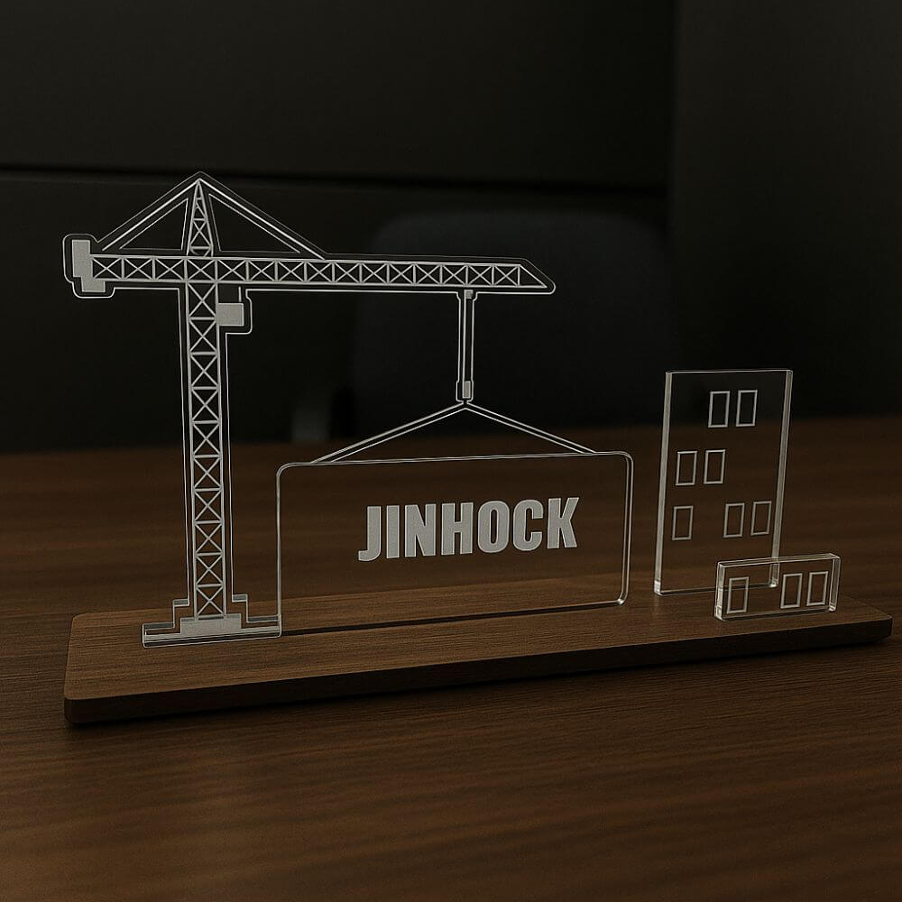 Customized Crane Construction decor for Civil Engineers