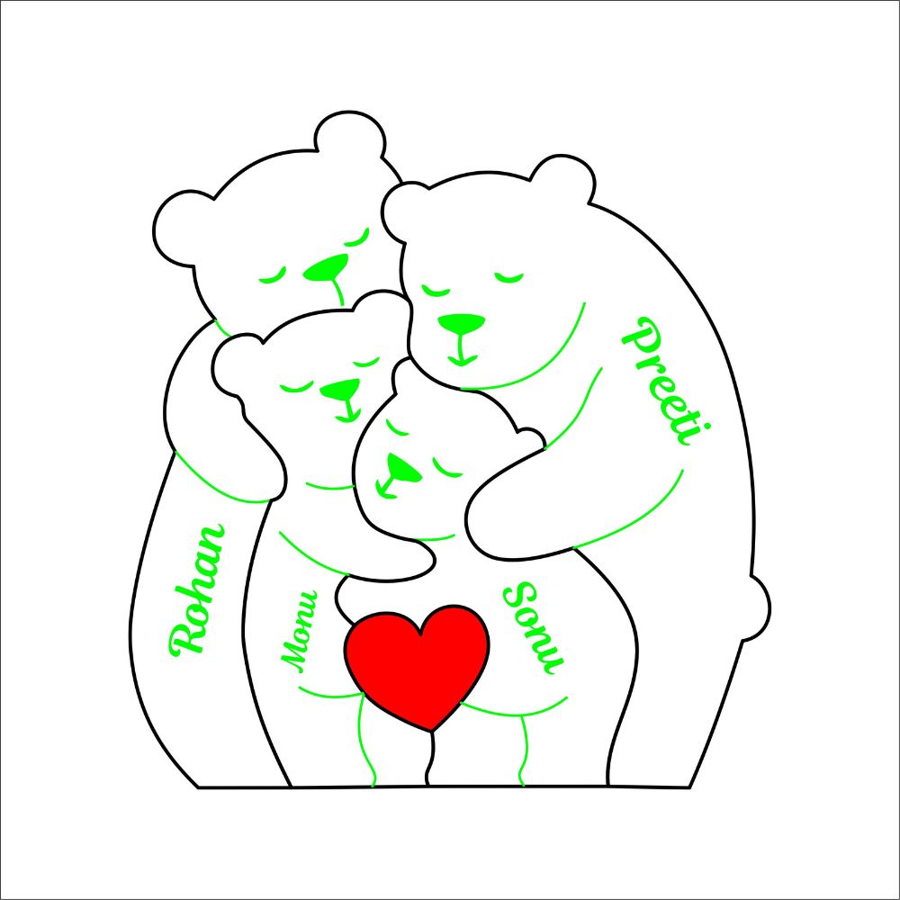 Personalized Bear Puzzle Table top