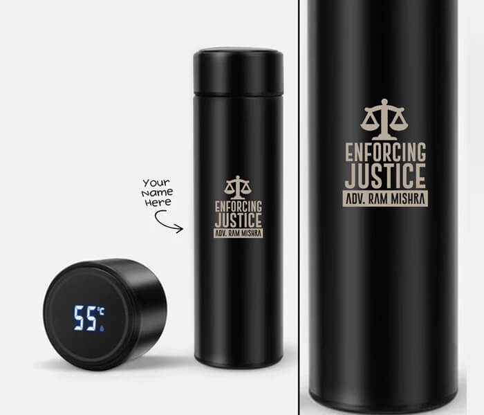 Personalized Temperature Bottle for Advocates - Enforcing Justice