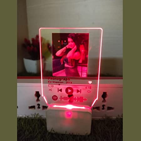 Customized Multicolor Spotify Plaque with 7 Color Changing LED Light