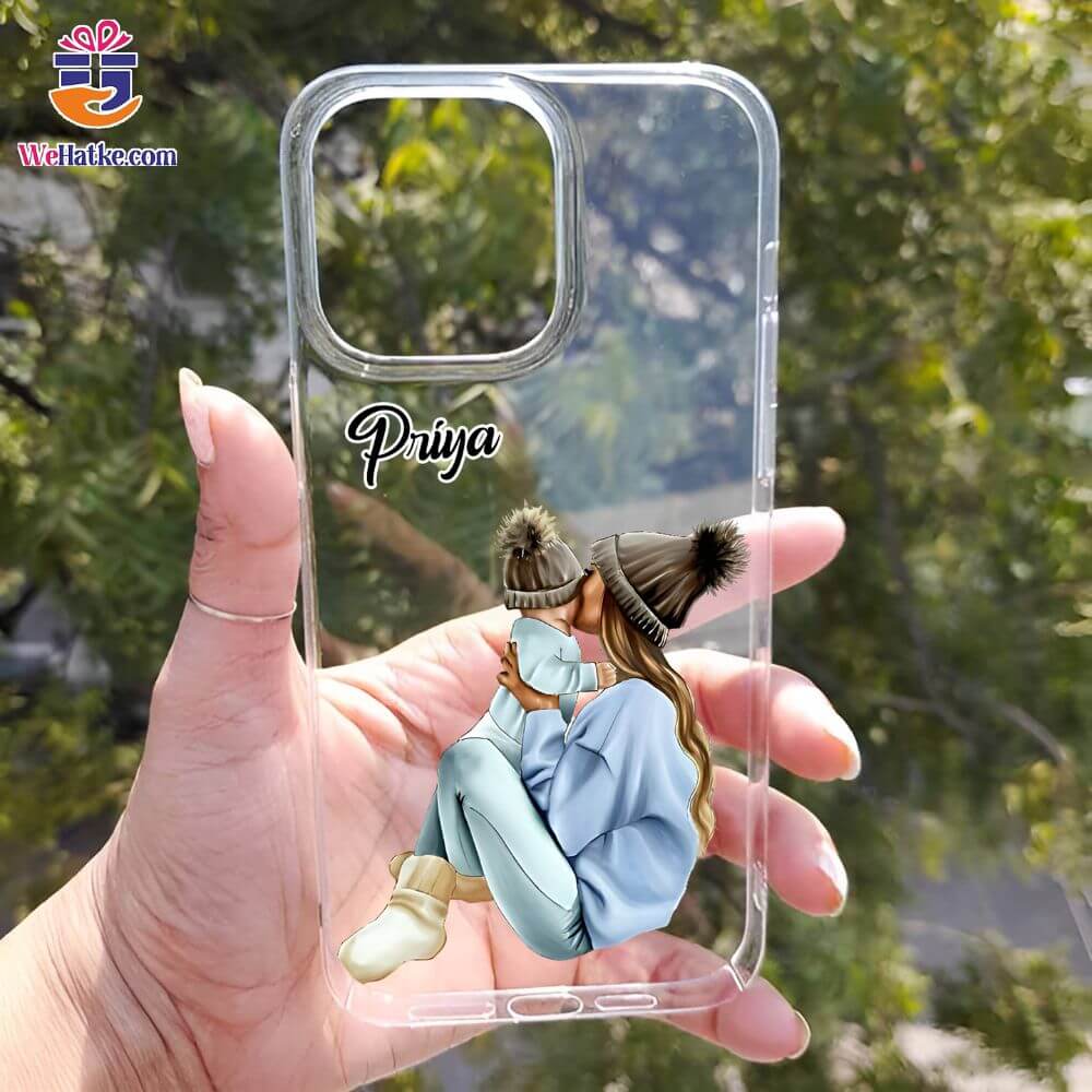 Customized Back Case For Mom And Baby