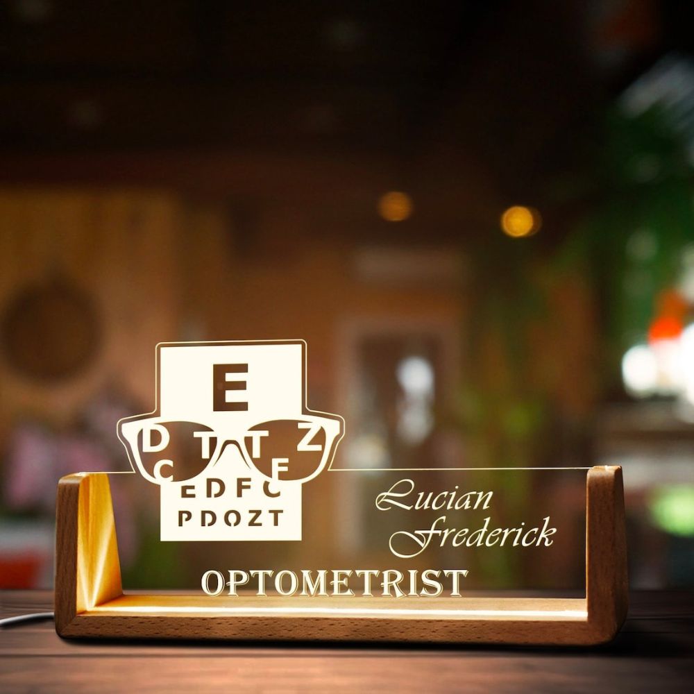customized Optometry Desk Name Plate