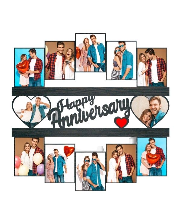 Customized Happy Wedding anniversary Wall Hanging frame with Photos