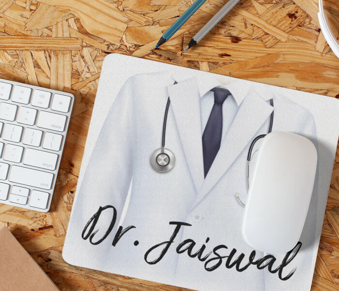 Personalized Doctor Uniform Art Mousepad