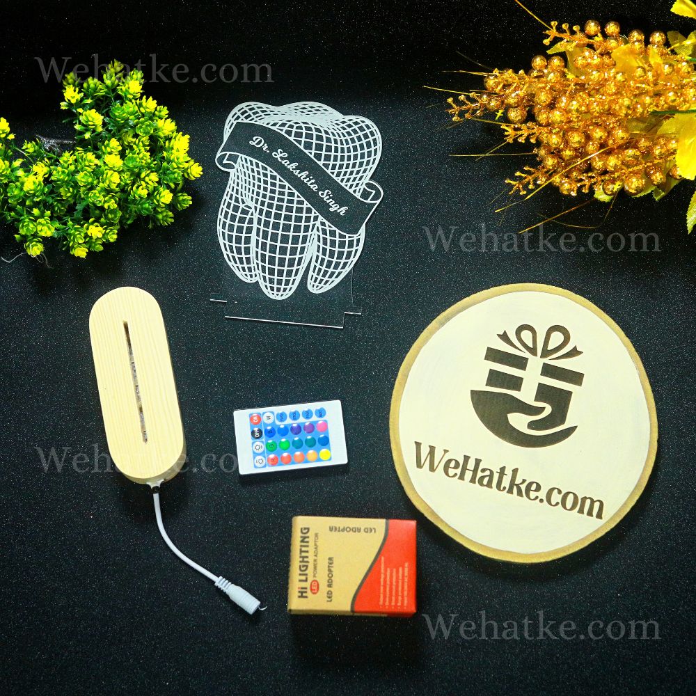 Customized Dentist teeth frame with name