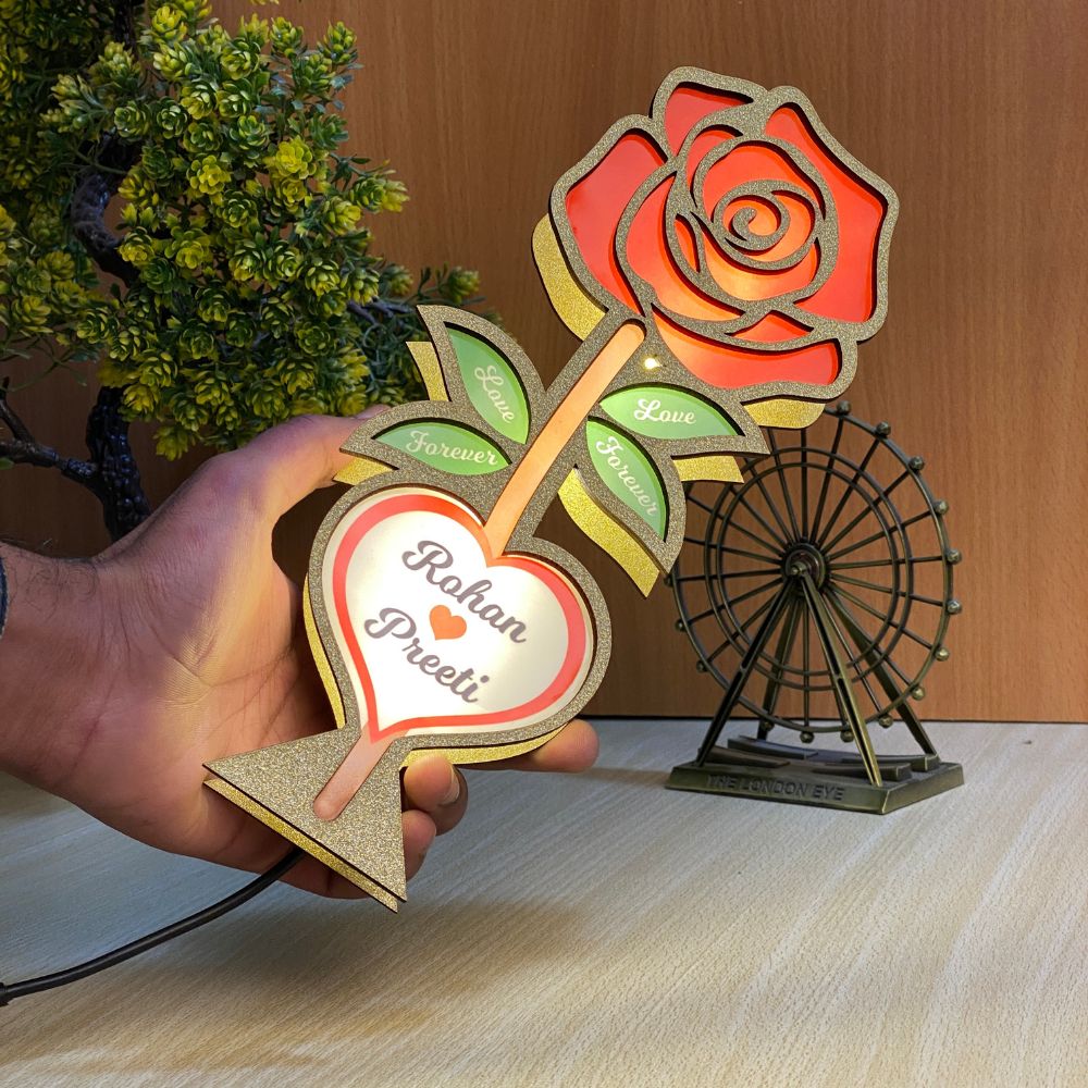 WEHATKE Customized Wooden Rose Flower