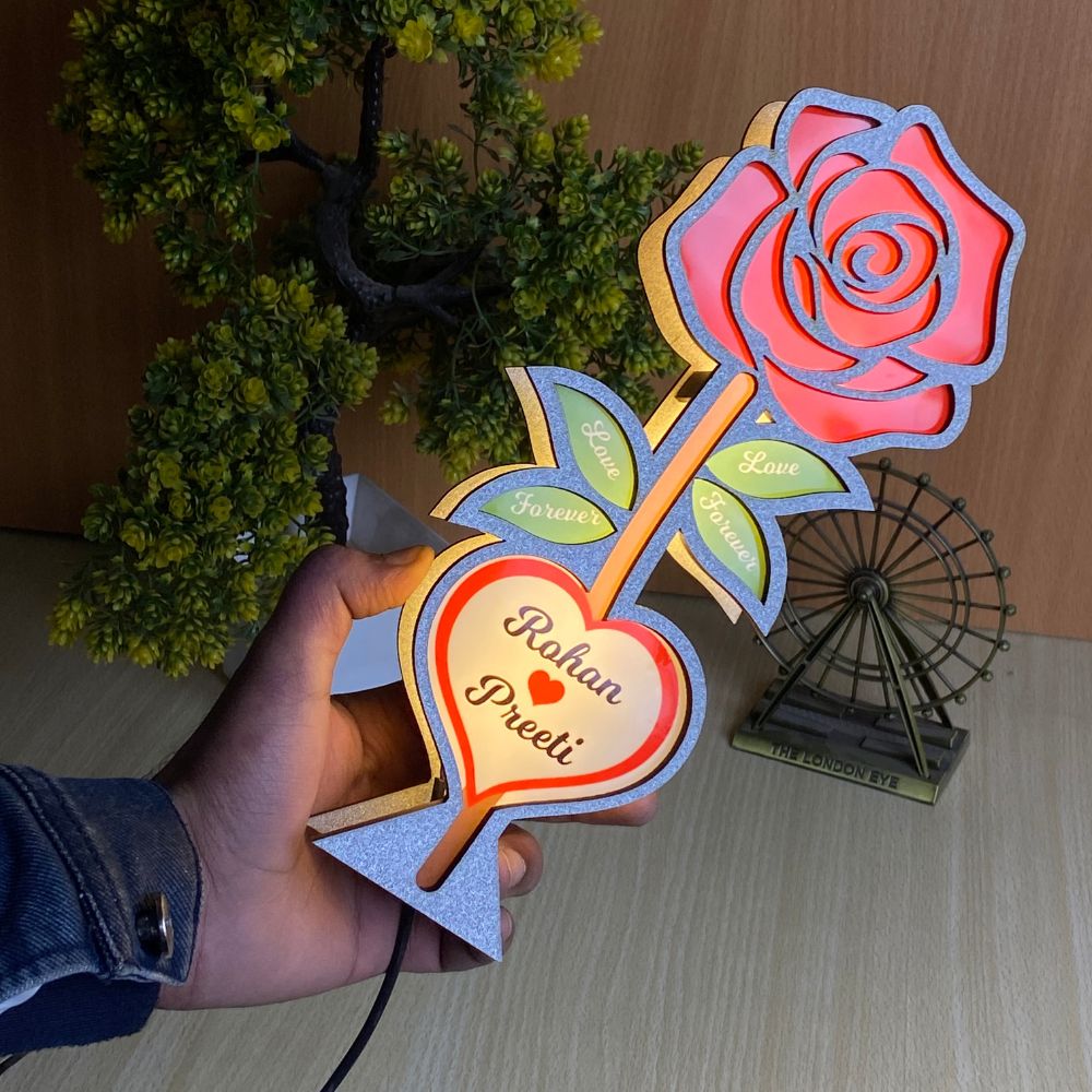WEHATKE Customized Wooden Rose Flower