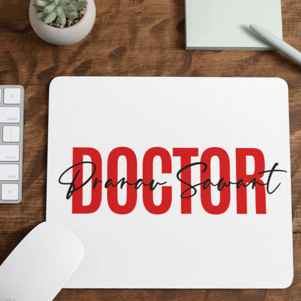 Personalized Doctor Name Art Mousepad