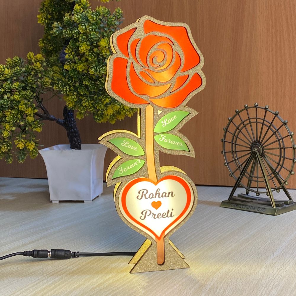 WEHATKE Customized Wooden Rose Flower