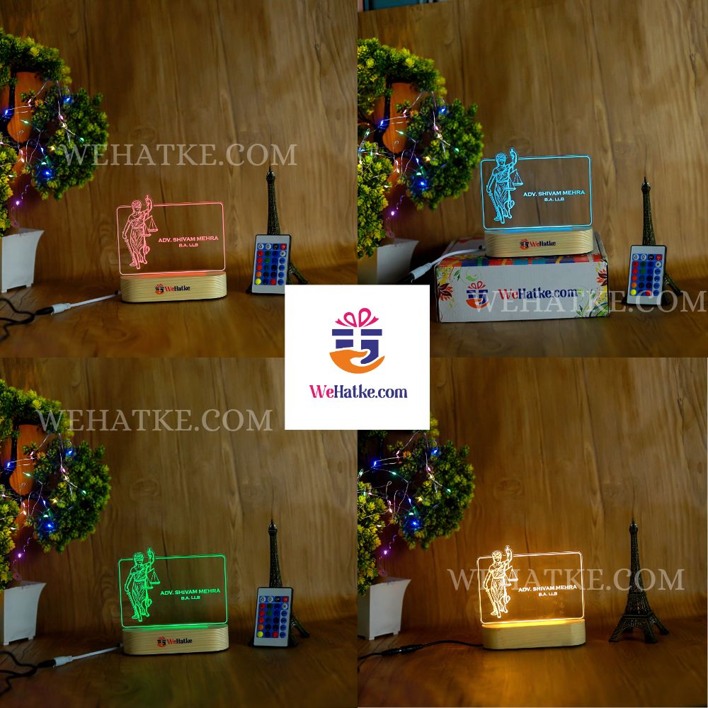 Customized 3D illusion lamp for Lawyers & advocates