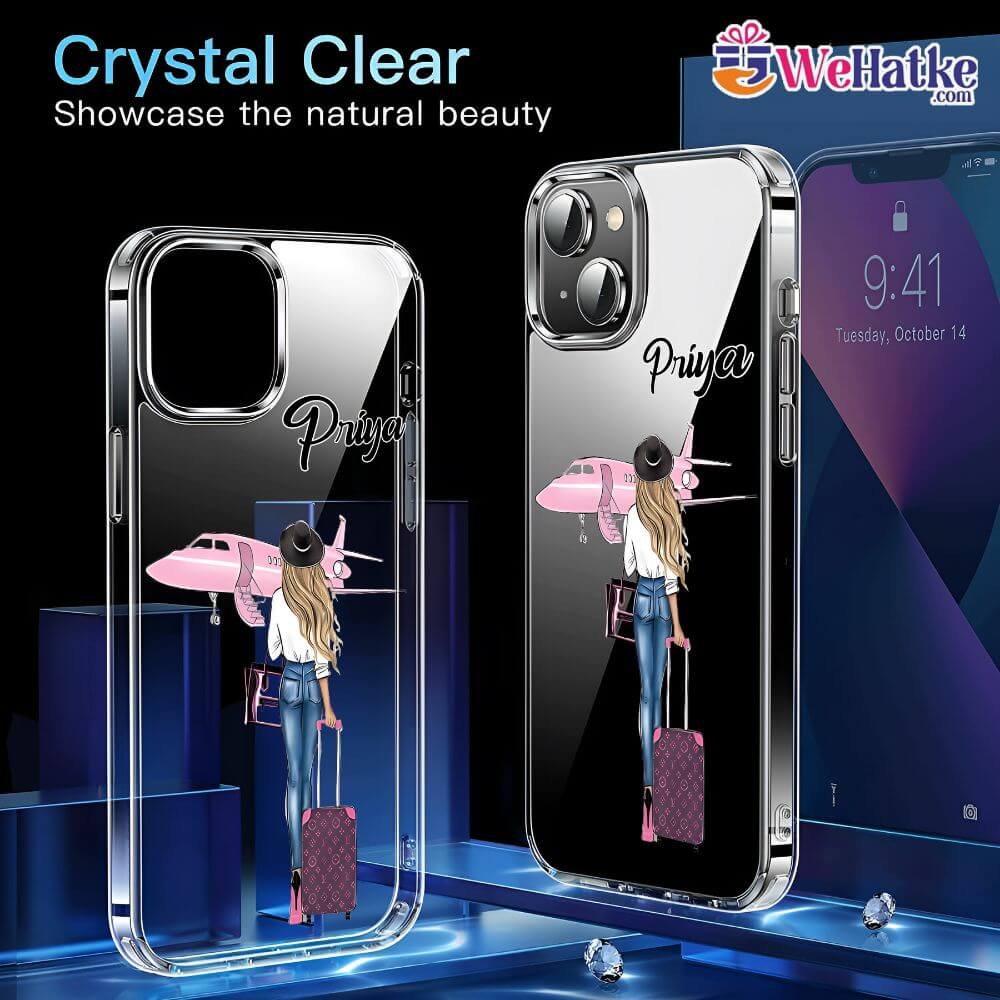 Customized Back Case For Girl Traveling On Airplane