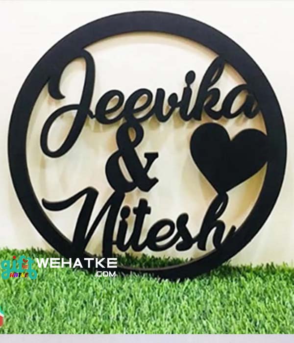 Customized Round shape wall hanger with text